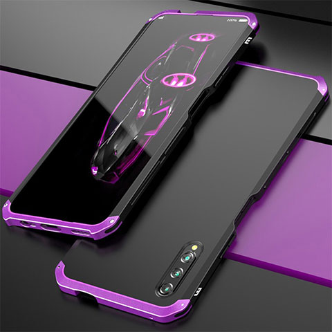 Custodia Lusso Alluminio Cover per Huawei Y9s Viola