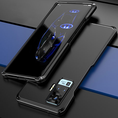 Custodia Lusso Alluminio Cover per Vivo X50 Pro 5G Nero