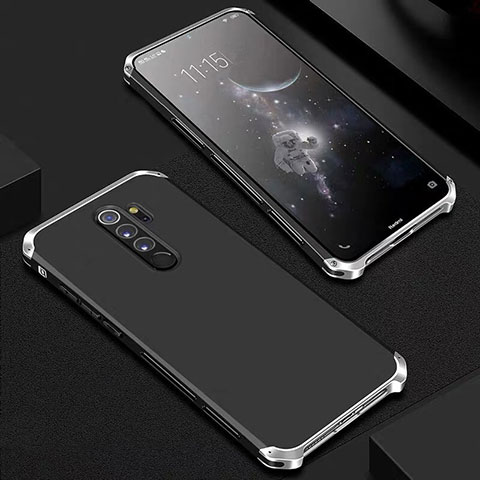 Custodia Lusso Alluminio Cover per Xiaomi Redmi Note 8 Pro Argento