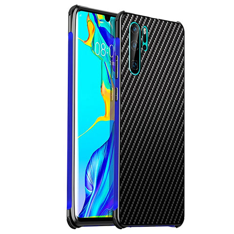 Custodia Lusso Alluminio Cover S01 per Huawei P30 Pro New Edition Blu