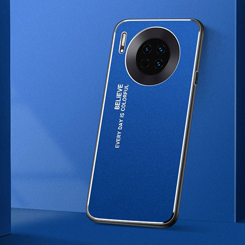 Custodia Lusso Alluminio Cover T01 per Huawei Mate 30 Blu