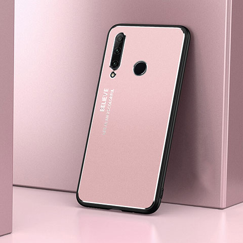 Custodia Lusso Alluminio Cover T01 per Huawei P Smart+ Plus (2019) Oro Rosa