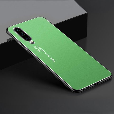 Custodia Lusso Alluminio Cover T01 per Huawei P30 Verde