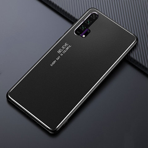 Custodia Lusso Alluminio Cover T02 per Huawei Honor 20 Pro Nero