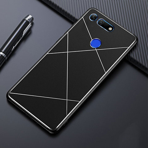 Custodia Lusso Alluminio Cover T02 per Huawei Honor View 20 Nero