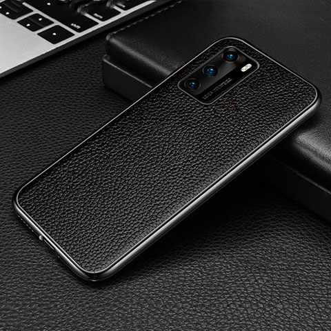 Custodia Lusso Alluminio Cover T02 per Huawei P40 Nero