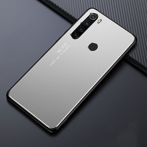 Custodia Lusso Alluminio Cover T02 per Xiaomi Redmi Note 8T Argento