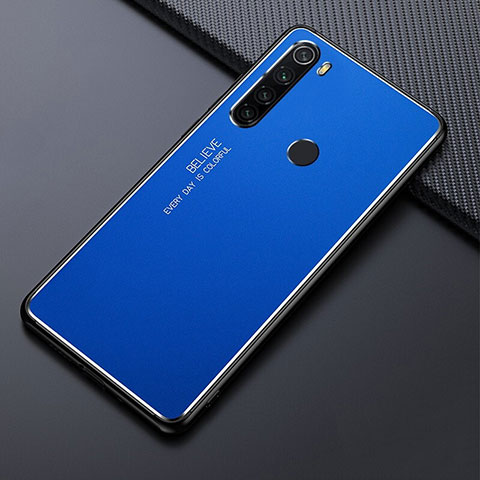 Custodia Lusso Alluminio Cover T02 per Xiaomi Redmi Note 8T Blu