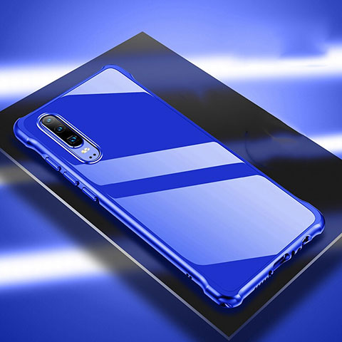 Custodia Lusso Alluminio Cover T03 per Huawei P30 Blu