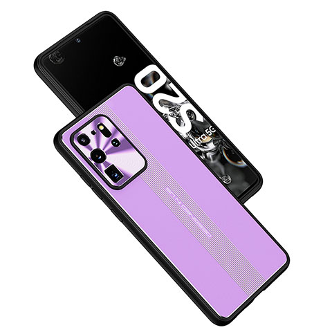 Custodia Lusso Alluminio e Silicone Laterale Cover JL1 per Samsung Galaxy S20 Ultra Viola