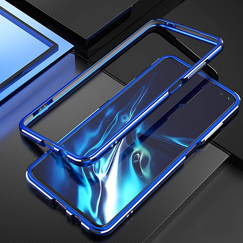 Custodia Lusso Alluminio Laterale Cover A01 per Xiaomi Redmi K30i 5G Blu