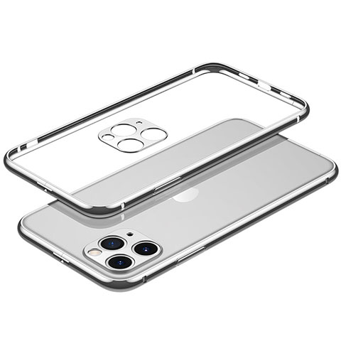 Custodia Lusso Alluminio Laterale Cover JL2 per Apple iPhone 14 Pro Argento