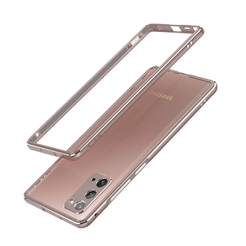 Custodia Lusso Alluminio Laterale Cover N03 per Samsung Galaxy Note 20 5G Bronze