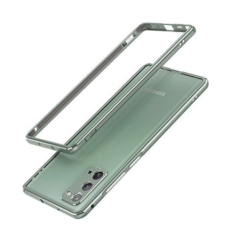 Custodia Lusso Alluminio Laterale Cover N03 per Samsung Galaxy Note 20 5G Verde