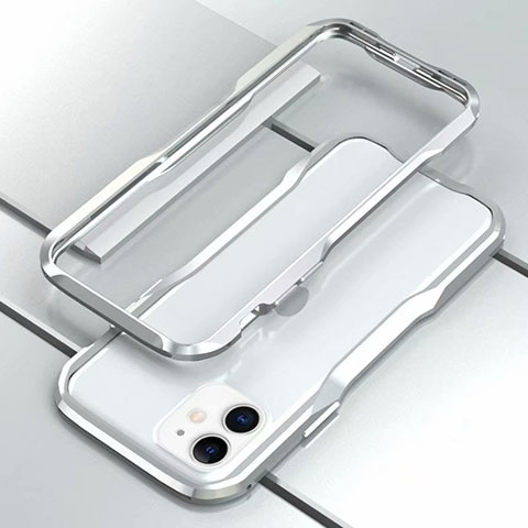 Custodia Lusso Alluminio Laterale Cover per Apple iPhone 11 Argento
