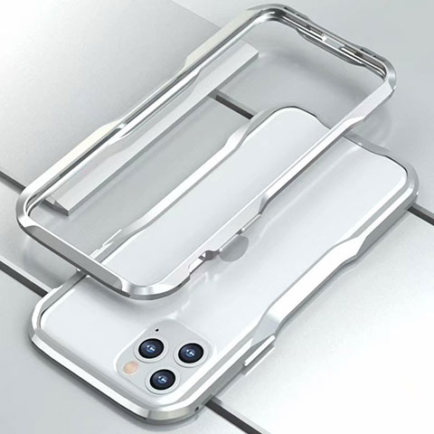Custodia Lusso Alluminio Laterale Cover per Apple iPhone 11 Pro Argento