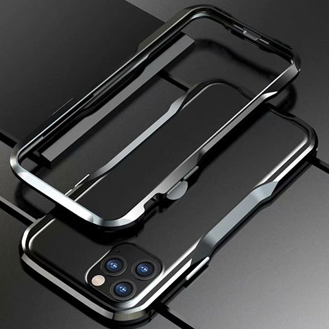 Custodia Lusso Alluminio Laterale Cover per Apple iPhone 11 Pro Max Nero