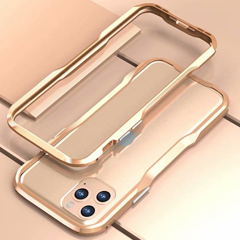 Custodia Lusso Alluminio Laterale Cover per Apple iPhone 11 Pro Max Oro