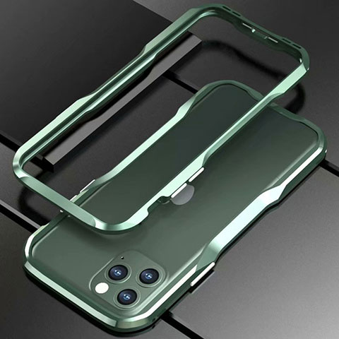Custodia Lusso Alluminio Laterale Cover per Apple iPhone 11 Pro Max Verde