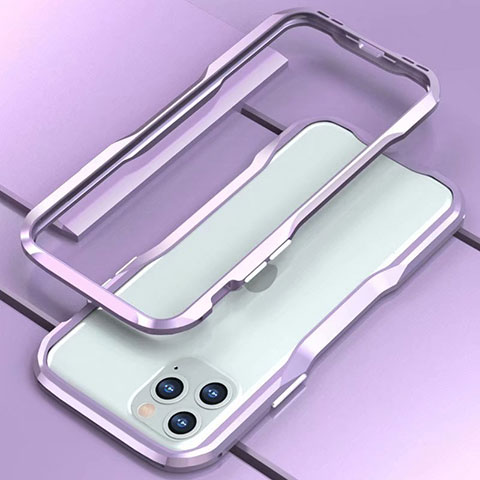 Custodia Lusso Alluminio Laterale Cover per Apple iPhone 11 Pro Max Viola