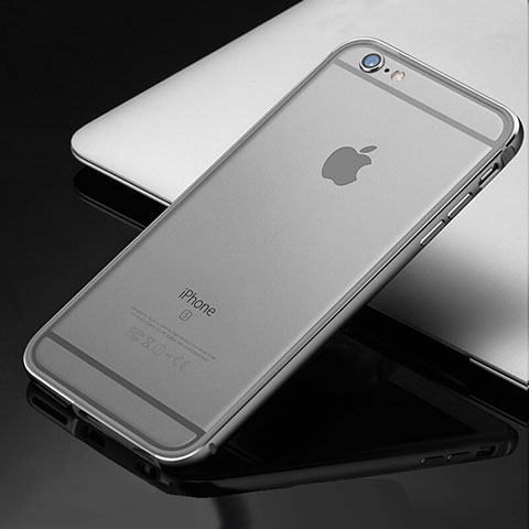 Custodia Lusso Alluminio Laterale Cover per Apple iPhone 6 Grigio