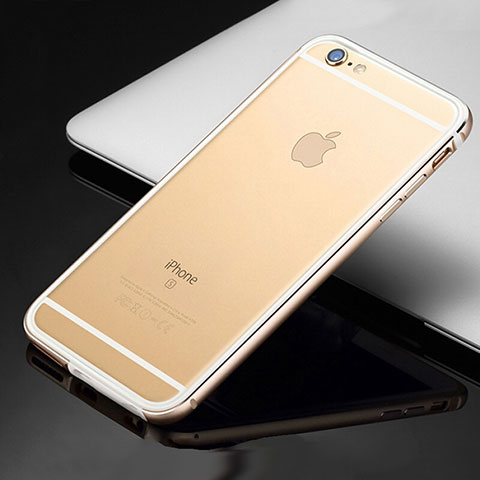 Custodia Lusso Alluminio Laterale Cover per Apple iPhone 6 Oro