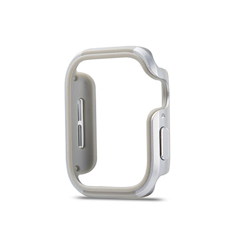 Custodia Lusso Alluminio Laterale Cover per Apple iWatch 5 44mm Argento