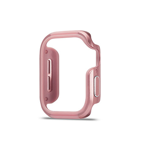 Custodia Lusso Alluminio Laterale Cover per Apple iWatch 5 44mm Oro Rosa