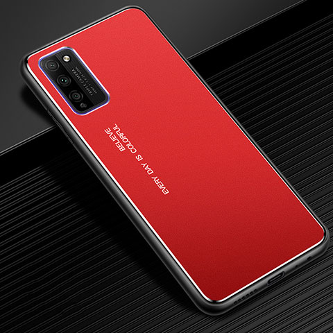 Custodia Lusso Alluminio Laterale Cover per Huawei Honor 30 Lite 5G Rosso