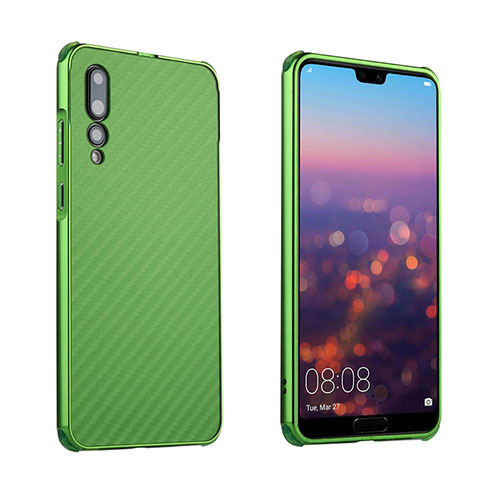 Custodia Lusso Alluminio Laterale Cover per Huawei P20 Pro Verde