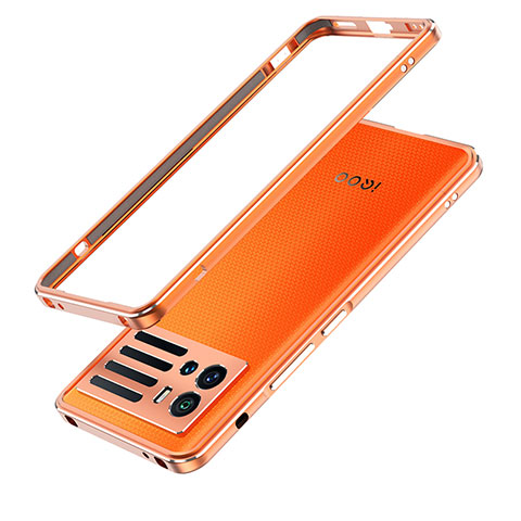 Custodia Lusso Alluminio Laterale Cover per Vivo iQOO 9 5G Arancione