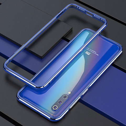 Custodia Lusso Alluminio Laterale Cover per Xiaomi Mi 9 Blu