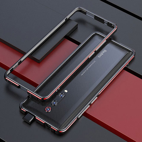 Custodia Lusso Alluminio Laterale Cover per Xiaomi Mi 9T Rosso e Nero