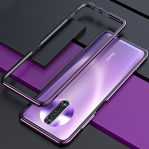 Custodia Lusso Alluminio Laterale Cover per Xiaomi Poco X2 Viola