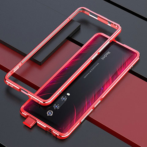 Custodia Lusso Alluminio Laterale Cover per Xiaomi Redmi K20 Rosso