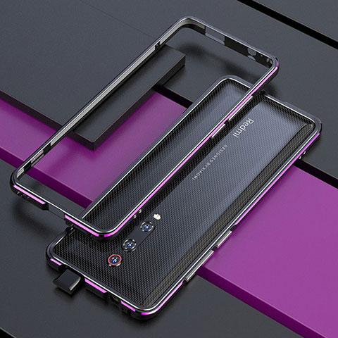 Custodia Lusso Alluminio Laterale Cover per Xiaomi Redmi K20 Viola