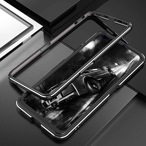 Custodia Lusso Alluminio Laterale Cover T01 per Realme X50 Pro 5G Argento e Nero