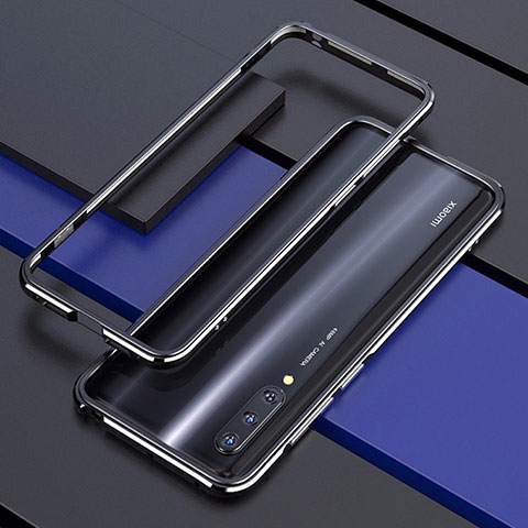 Custodia Lusso Alluminio Laterale Cover T01 per Xiaomi Mi A3 Nero