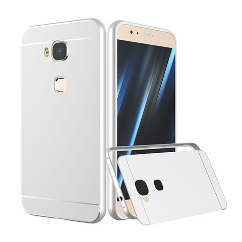 Custodia Lusso Alluminio Laterale per Huawei GX8 Argento