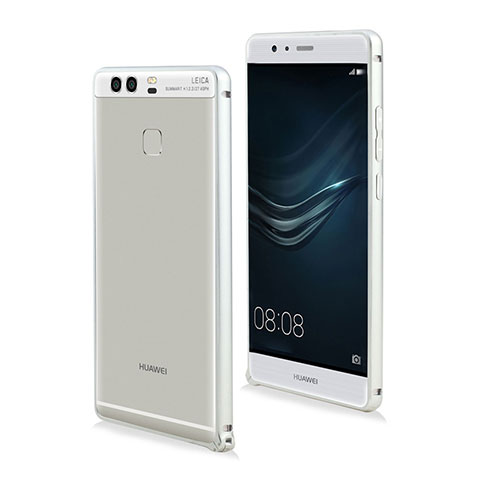 Custodia Lusso Alluminio Laterale per Huawei P9 Bianco