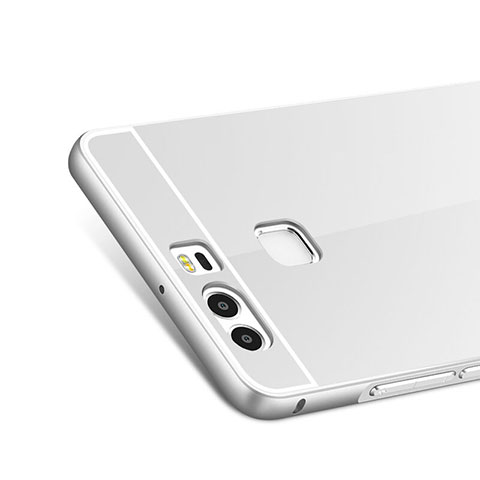 Custodia Lusso Alluminio Laterale per Huawei P9 Plus Argento