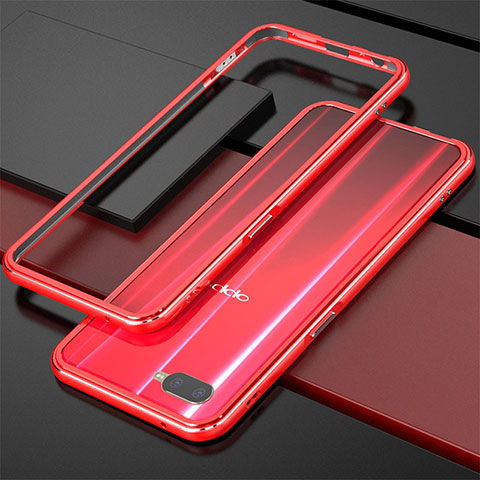 Custodia Lusso Alluminio Laterale per Oppo RX17 Neo Rosso