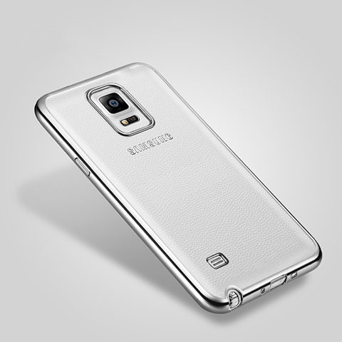 Custodia Lusso Alluminio Laterale per Samsung Galaxy Note 4 Duos N9100 Dual SIM Argento