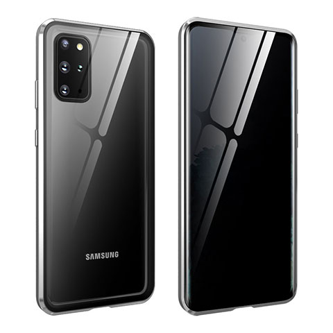 Custodia Lusso Alluminio Laterale Specchio 360 Gradi Cover LK2 per Samsung Galaxy S20 Plus 5G Argento