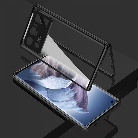 Custodia Lusso Alluminio Laterale Specchio 360 Gradi Cover M01 per Xiaomi Mi 11 Ultra 5G Nero