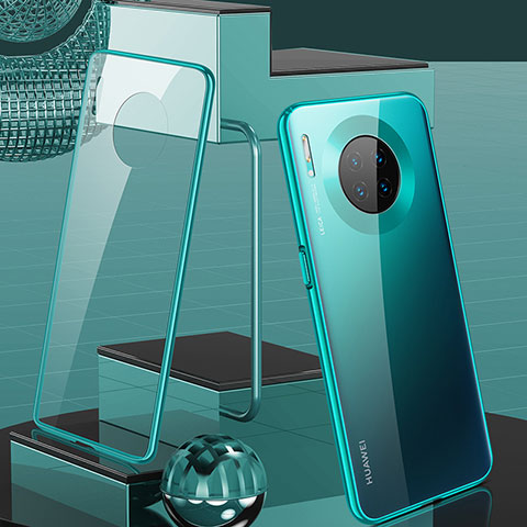 Custodia Lusso Alluminio Laterale Specchio 360 Gradi Cover M03 per Huawei Mate 30 Verde