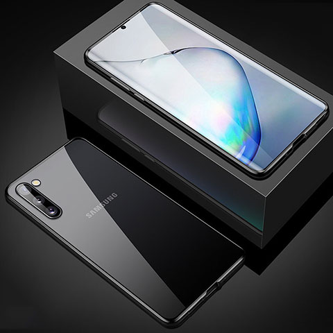Custodia Lusso Alluminio Laterale Specchio 360 Gradi Cover M04 per Samsung Galaxy Note 10 5G Nero