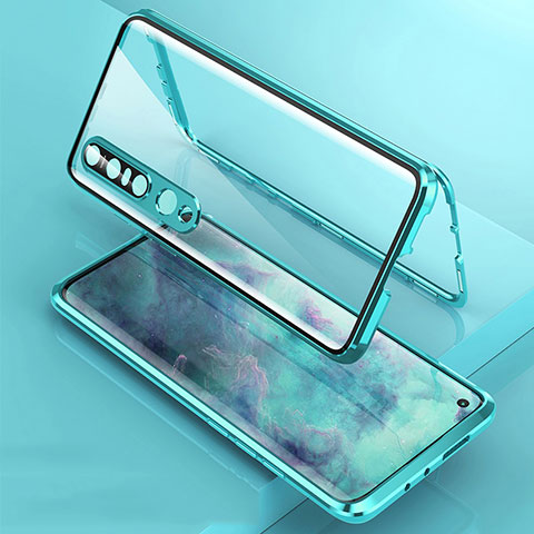 Custodia Lusso Alluminio Laterale Specchio 360 Gradi Cover M06 per Xiaomi Mi 10 Pro Verde