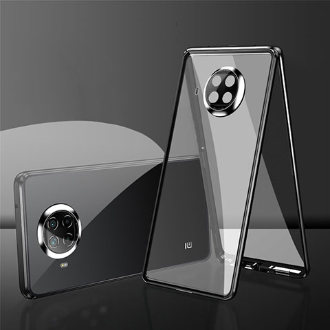 Custodia Lusso Alluminio Laterale Specchio 360 Gradi Cover P01 per Xiaomi Mi 10T Lite 5G Nero