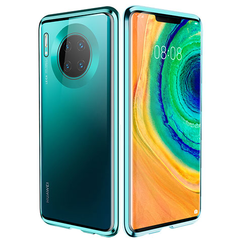 Custodia Lusso Alluminio Laterale Specchio 360 Gradi Cover per Huawei Mate 30 Pro Verde